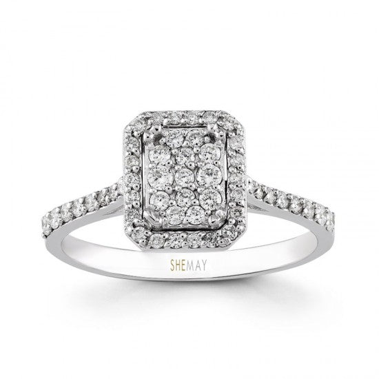 Пръстен бяло злато с Диаманти 0.31 карата